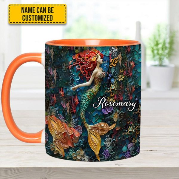 Ocean Mermaid - Personalized Accent Mug