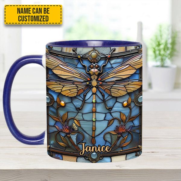 Love Dragonfly - Personalized Dragonfly Accent Mug