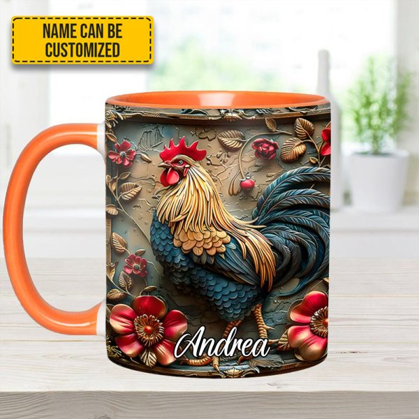 Vintage Rooster – Personalized Chicken Accent Mug
