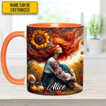 Hippie Girl - Personalized Hippie Accent Mug