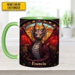Fantasy Dragon Personalized Accent Mug