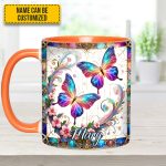 Beautiful Butterflies - Personalized Butterfly Accent Mug