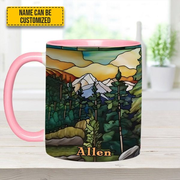 Personalized Mountains Accent Mug