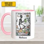 Personalized The Gardener Skeleton Tarot Accent Mug