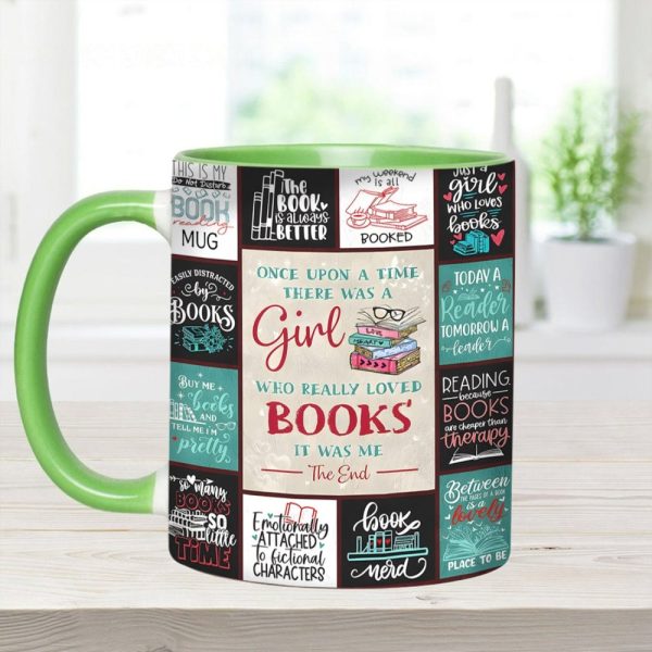 Girl Loves Books Accent Mug