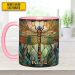 Dragonfly Dreams - Personalized Dragonfly Accent Mug
