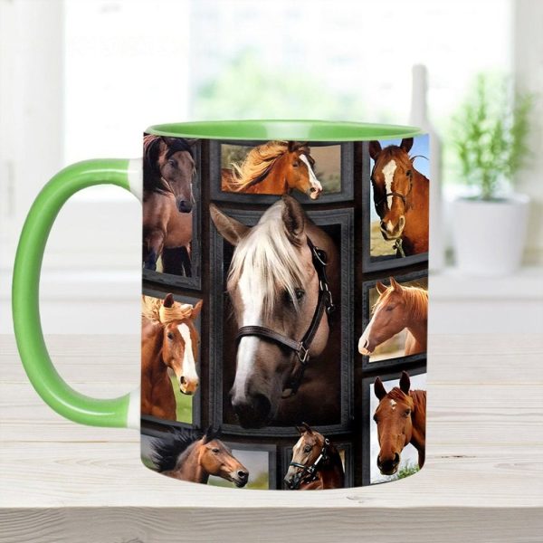 Loves Horses - Horse Accent Mug