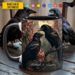 Personalized Raven Couple Accent Mug