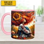 Hippie Girl - Personalized Hippie Accent Mug