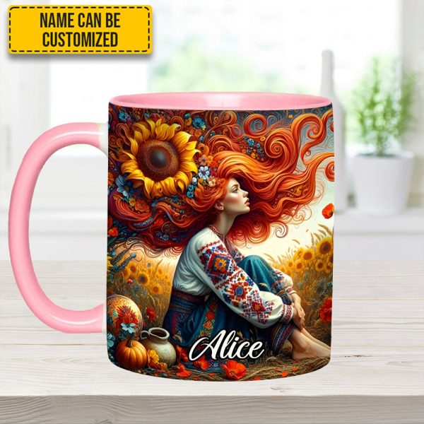 Hippie Girl - Personalized Hippie Accent Mug