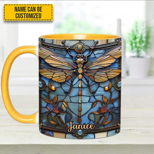 Love Dragonfly - Personalized Dragonfly Accent Mug