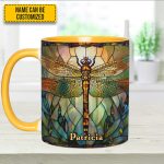 Dragonfly Dreams - Personalized Dragonfly Accent Mug