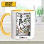 Personalized The Gardener Skeleton Tarot Accent Mug