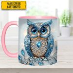 Blue Owl - Personalized Owl Accent Mug