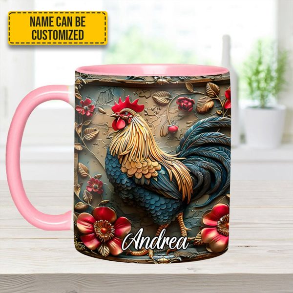 Vintage Rooster – Personalized Chicken Accent Mug