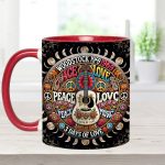 Peace Music - Personalized Hippie Accent Mug