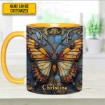 Butterfly Accent Mug - Personalized Accent Mug
