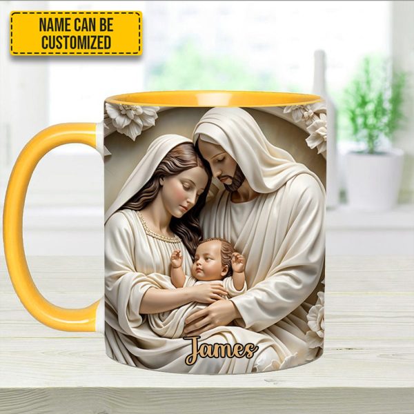 Holy Family Personalized Accent Mug