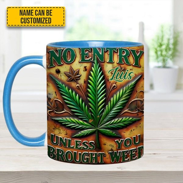 No Entry - Personalized Weed Accent Mug