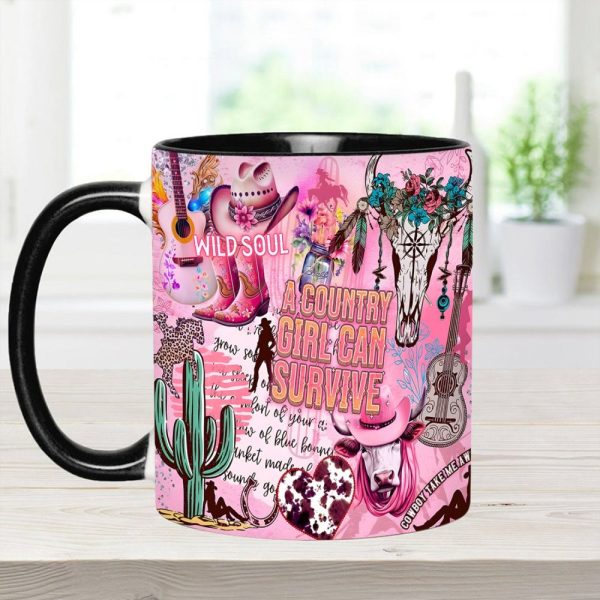 Country Girl - Personalized Accent Mug