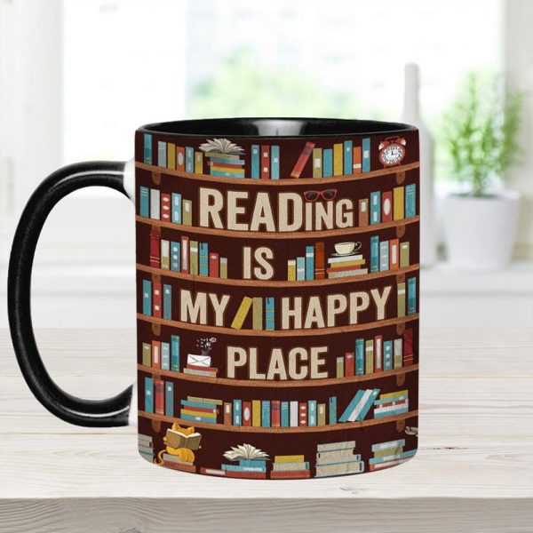 Reading Is My Happy Place - Book Accent Mug