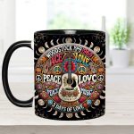 Peace Music - Personalized Hippie Accent Mug