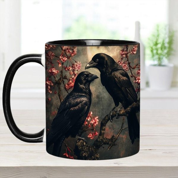Personalized Raven Couple Accent Mug