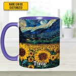 Starry Sunflowers – Personalized Accent Mug