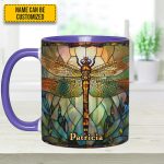 Dragonfly Dreams - Personalized Dragonfly Accent Mug