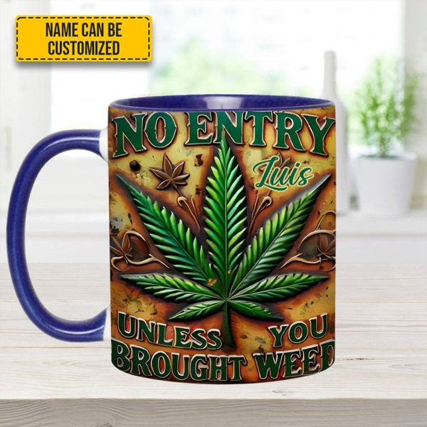 No Entry - Personalized Weed Accent Mug