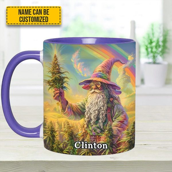 Personalized Whimsical Wizard Weed Accent  Mug