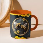 Bee Kind Sunflower Accent Mug