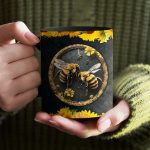 Bee Kind Sunflower Accent Mug
