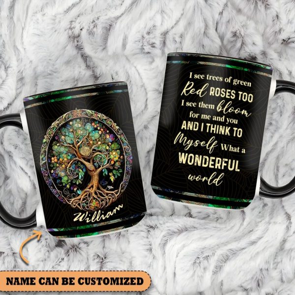 I See Trees Of Green - Personalized Hippie Accent Mug