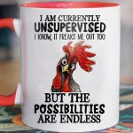 I'M Currently Unsupervised - Chicken Accent Mug
