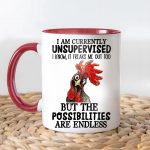 I'M Currently Unsupervised - Chicken Accent Mug