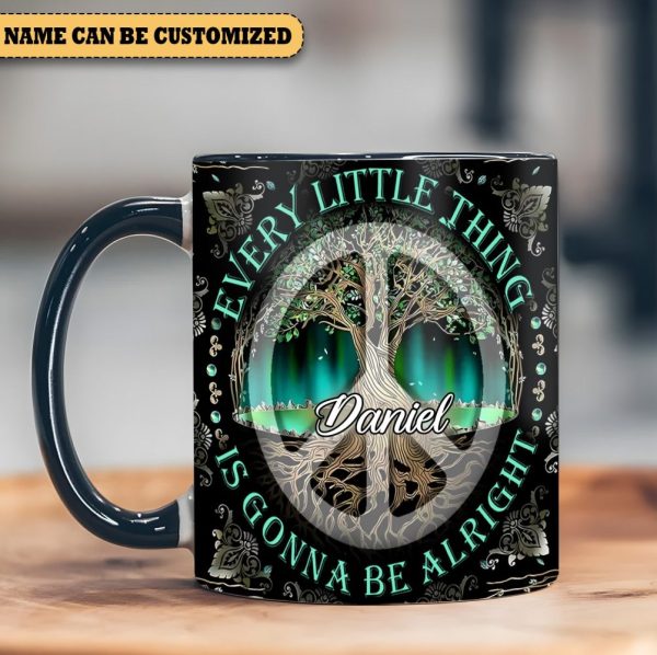 Tree Of Life Every Little Thing - Personalized Hippie Accent Mug
