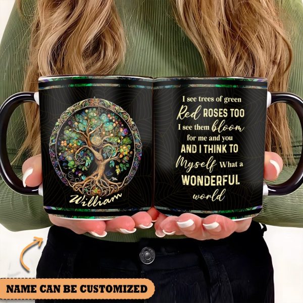 I See Trees Of Green - Personalized Hippie Accent Mug