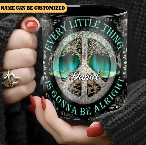 Tree Of Life Every Little Thing - Personalized Hippie Accent Mug