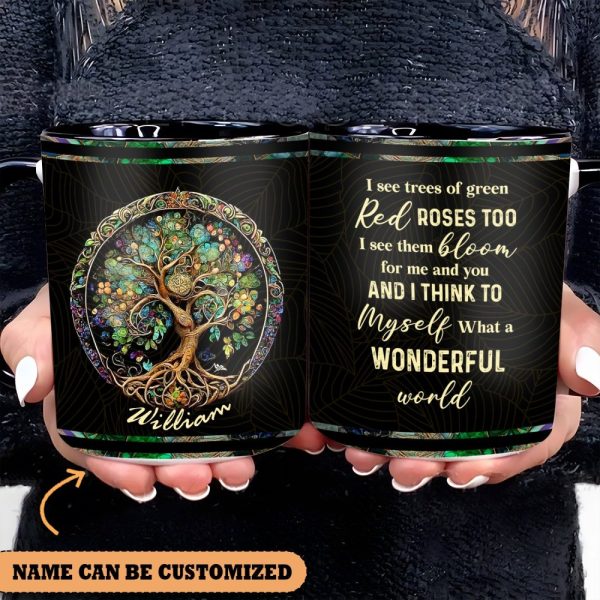 I See Trees Of Green - Personalized Hippie Accent Mug