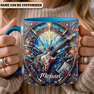 Guitar Personalized Accent Mug