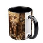 Vintage Beautiful Highland Cow - Personalized Accent Mug