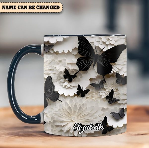 Butterfly Accent Mug - Personalized Accent Mug