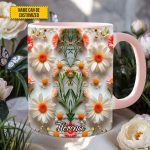 Daisy Flower Accent Mug - Personalized Accent Mug