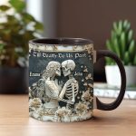 Till Death Do Us Part - Personalized Skull Accent Mug
