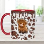 Just A Girl Who Loves Highland Cow - Personalized Cow Accent Mug