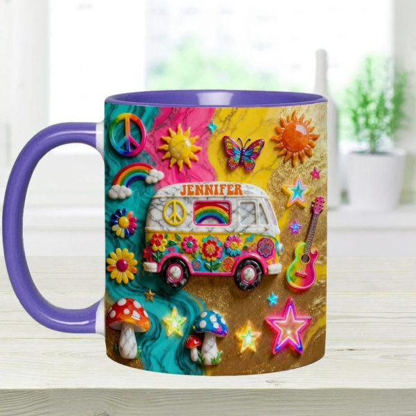 Hippie Souls - Personalized Hippie Accent Mug