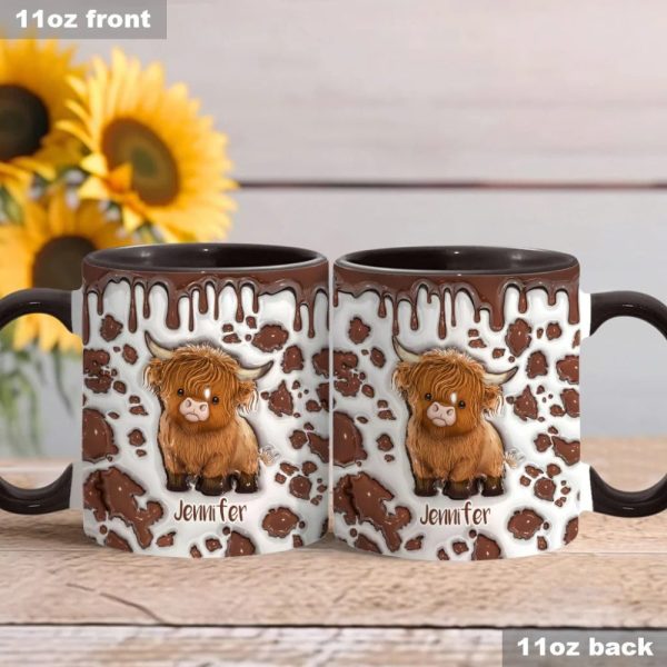 Just A Girl Who Loves Highland Cow - Personalized Cow Accent Mug