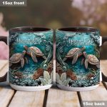 You And Me And The Sea, Personalized Turtle Accent Mug