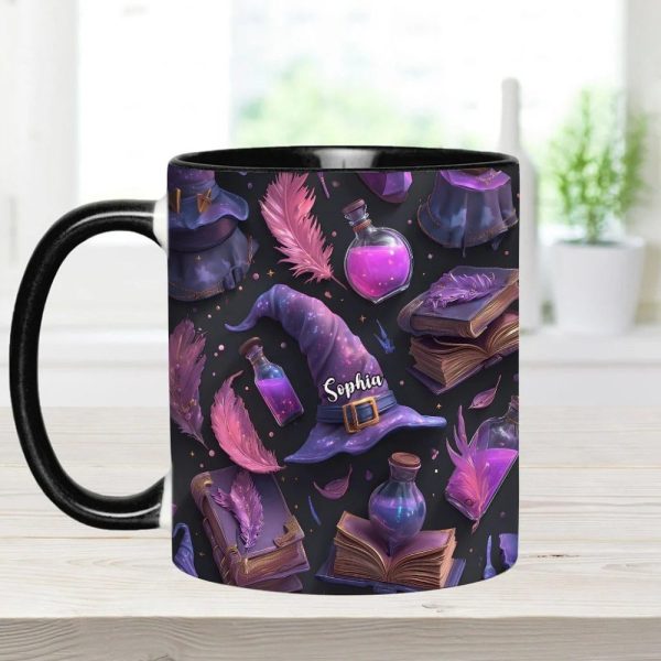 Purple Witch - Personalized Witch Accent Mug